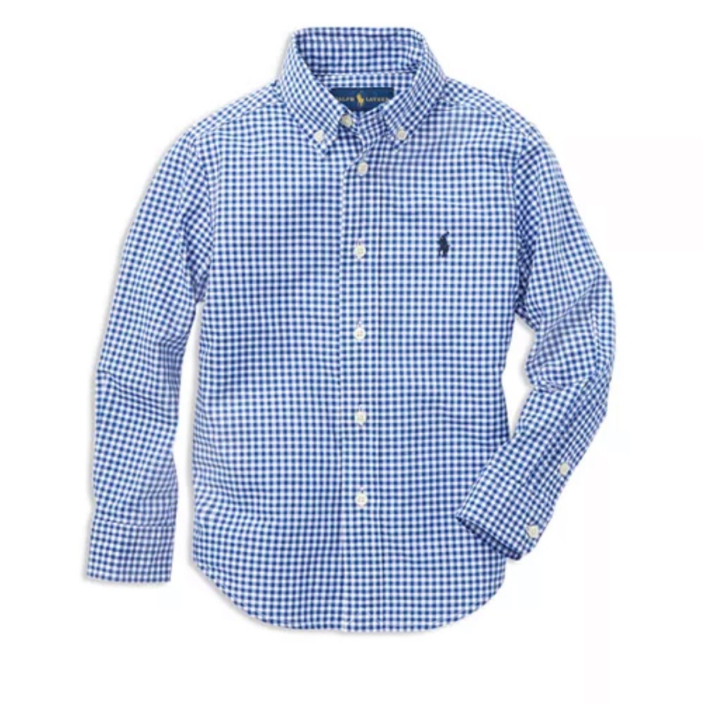 SOLD Ralph Lauren Gingham Cotton Poplin Polo Shirt